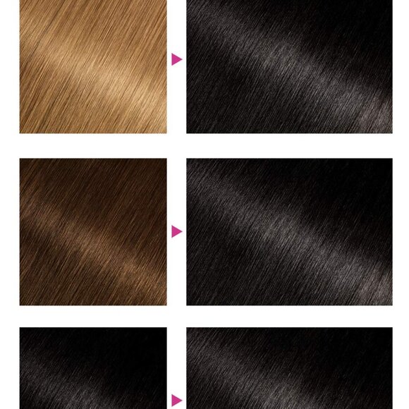 Garnier Olia Permanent Oil Powered Hair Color, 1.0 Deep Black (Midnight) - Picture 2 of 4